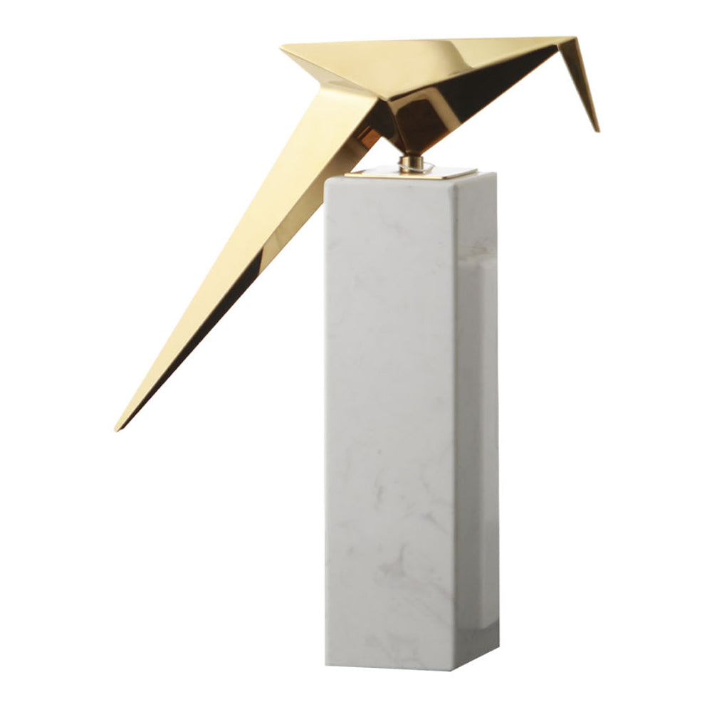 Product photograph of Liang Eimil Alma Bird Sculpture Brass And White Large from Olivia's.