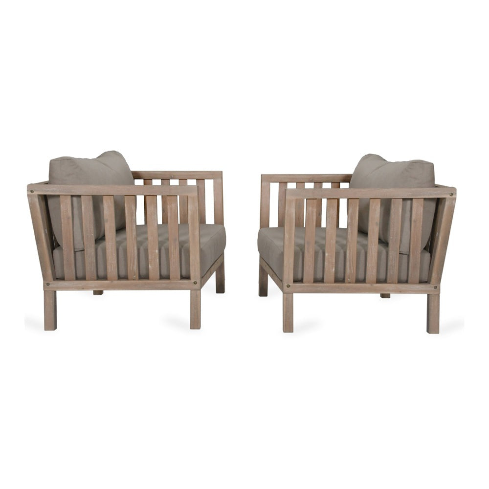 Product photograph of Garden Trading Porthallow Armchairs Whitewash from Olivia's