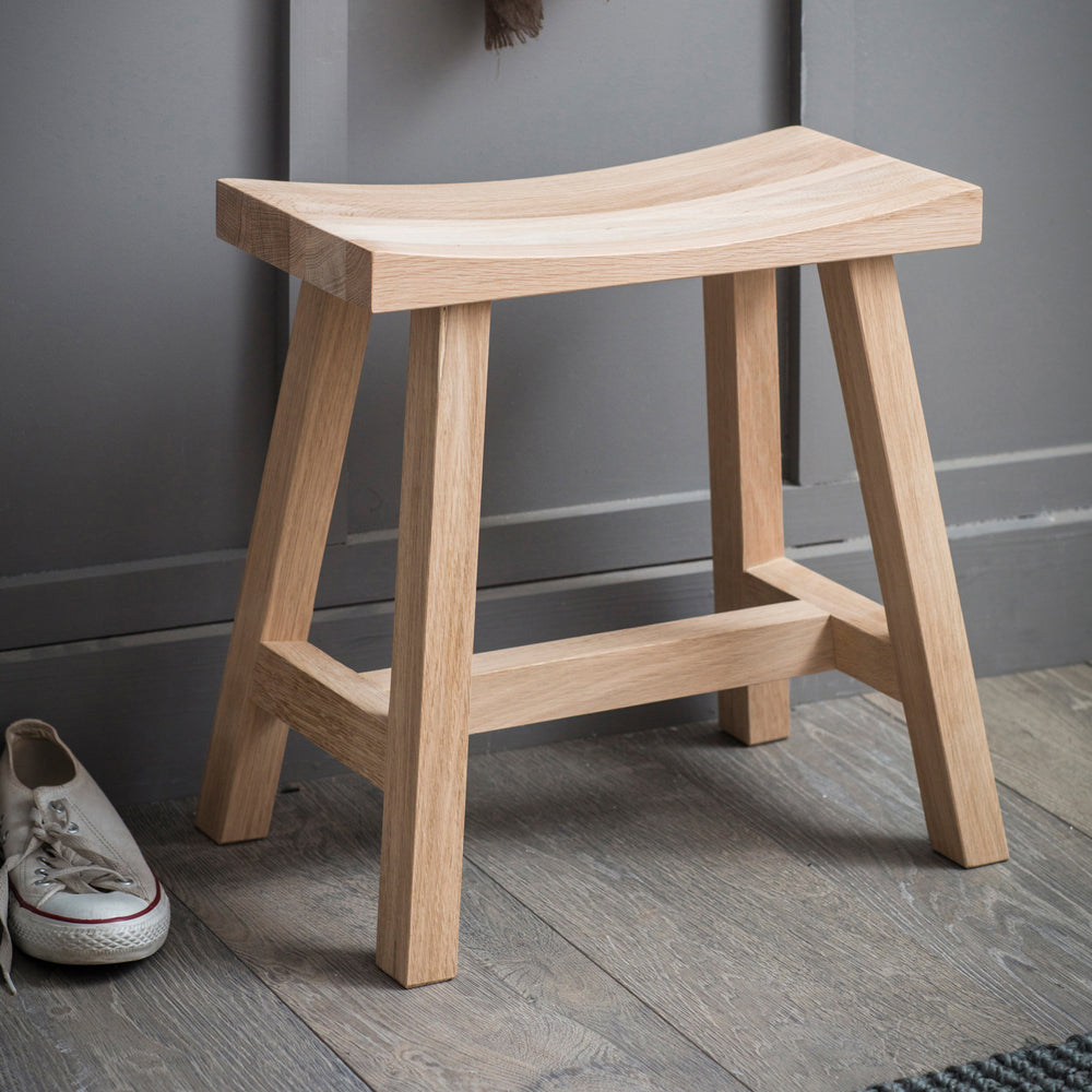 Product photograph of Garden Trading Raw Oak Clockhouse Stool from Olivia's