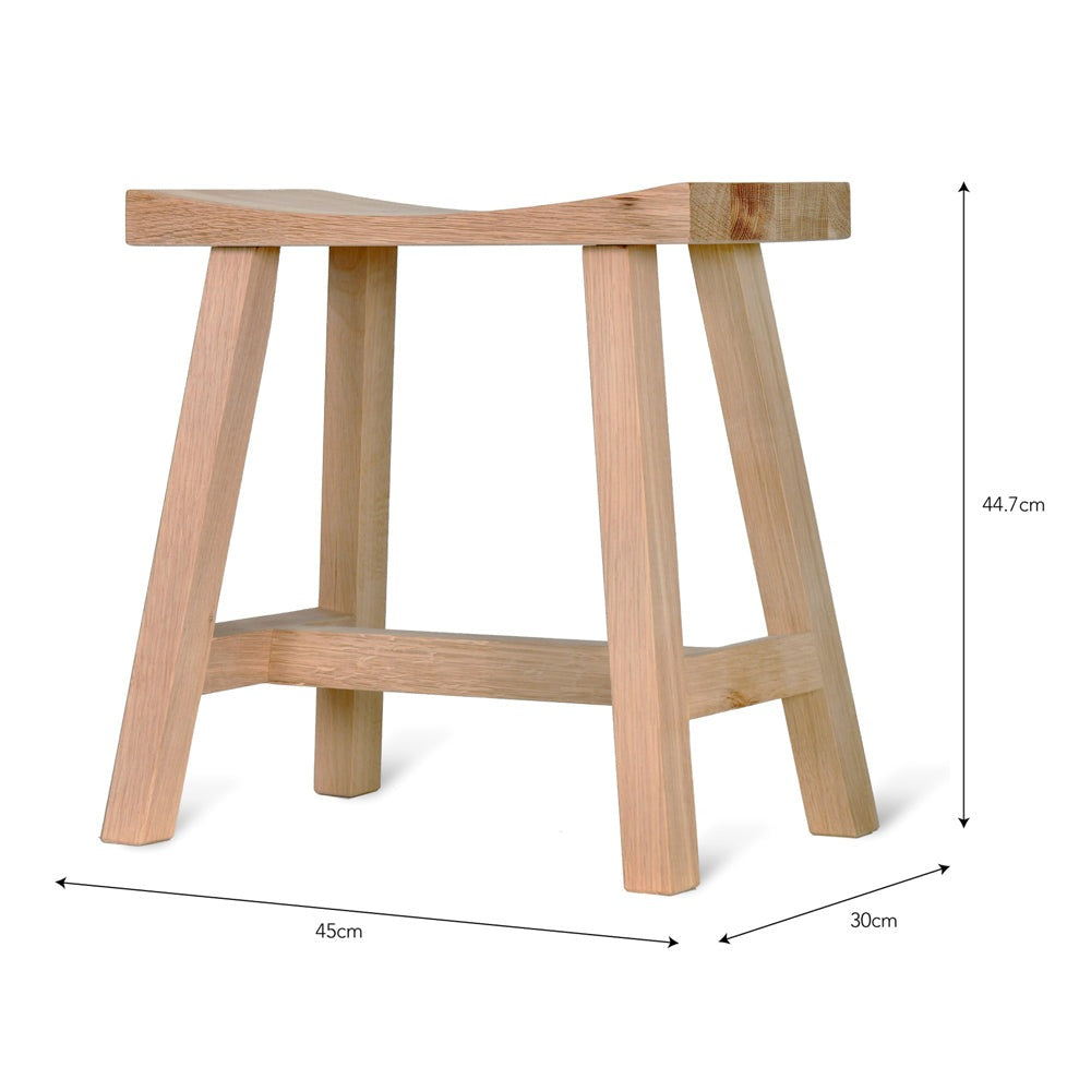 Product photograph of Garden Trading Raw Oak Clockhouse Stool from Olivia's.