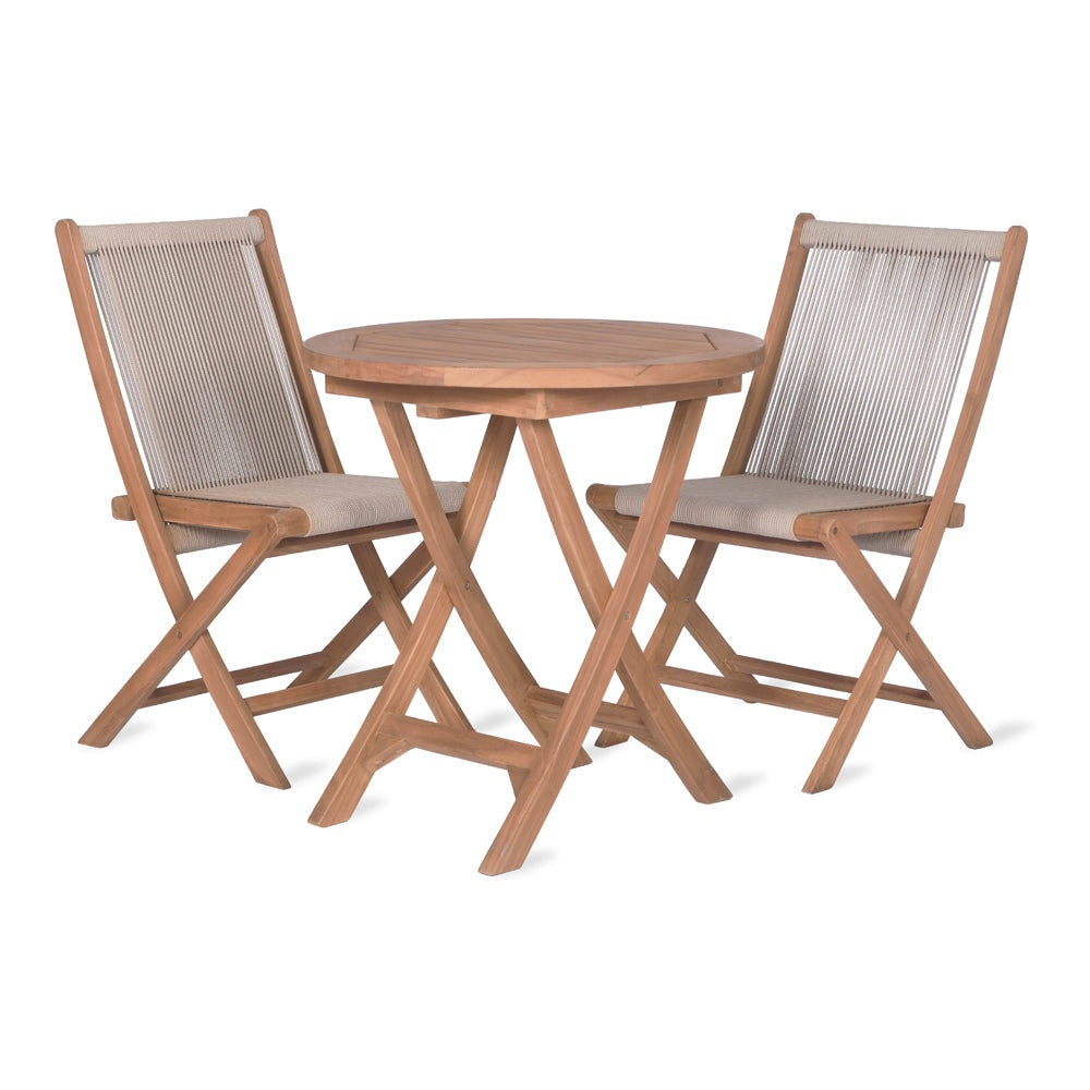 Product photograph of Garden Trading Carrick Table And Chairs Set Brown from Olivia's.