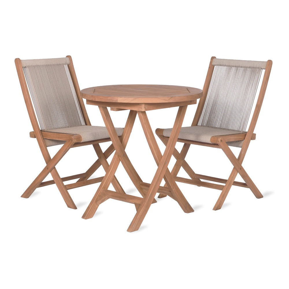 Product photograph of Garden Trading Carrick Table And Chairs Set Brown from Olivia's