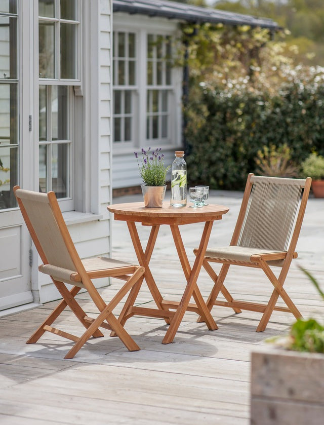 Product photograph of Garden Trading Carrick Table And Chairs Set Brown from Olivia's