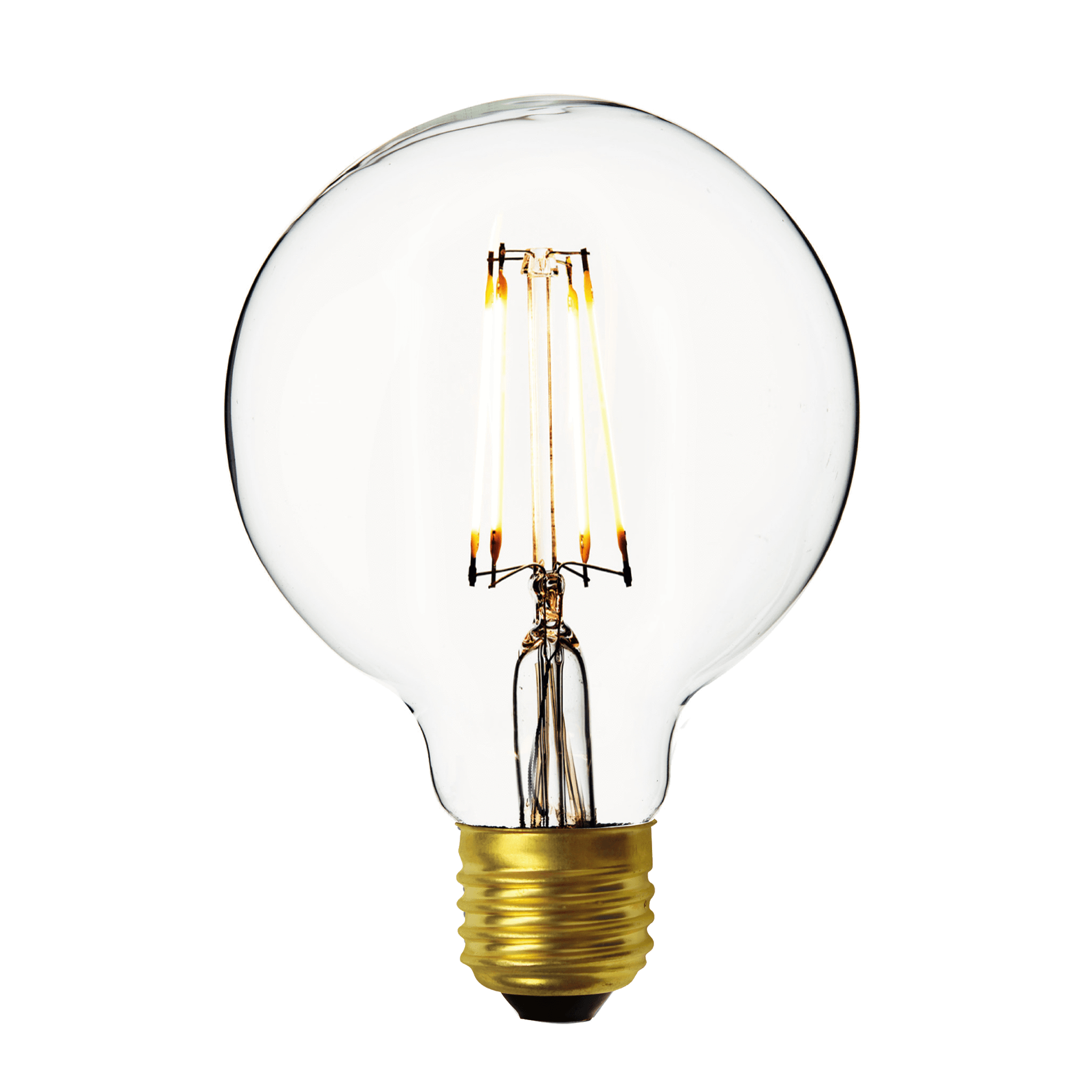 Product photograph of Industville Vintage Led Edison Bulb Old Filament Lamp - 7w E27 Small Globe G95 - Clear from Olivia's