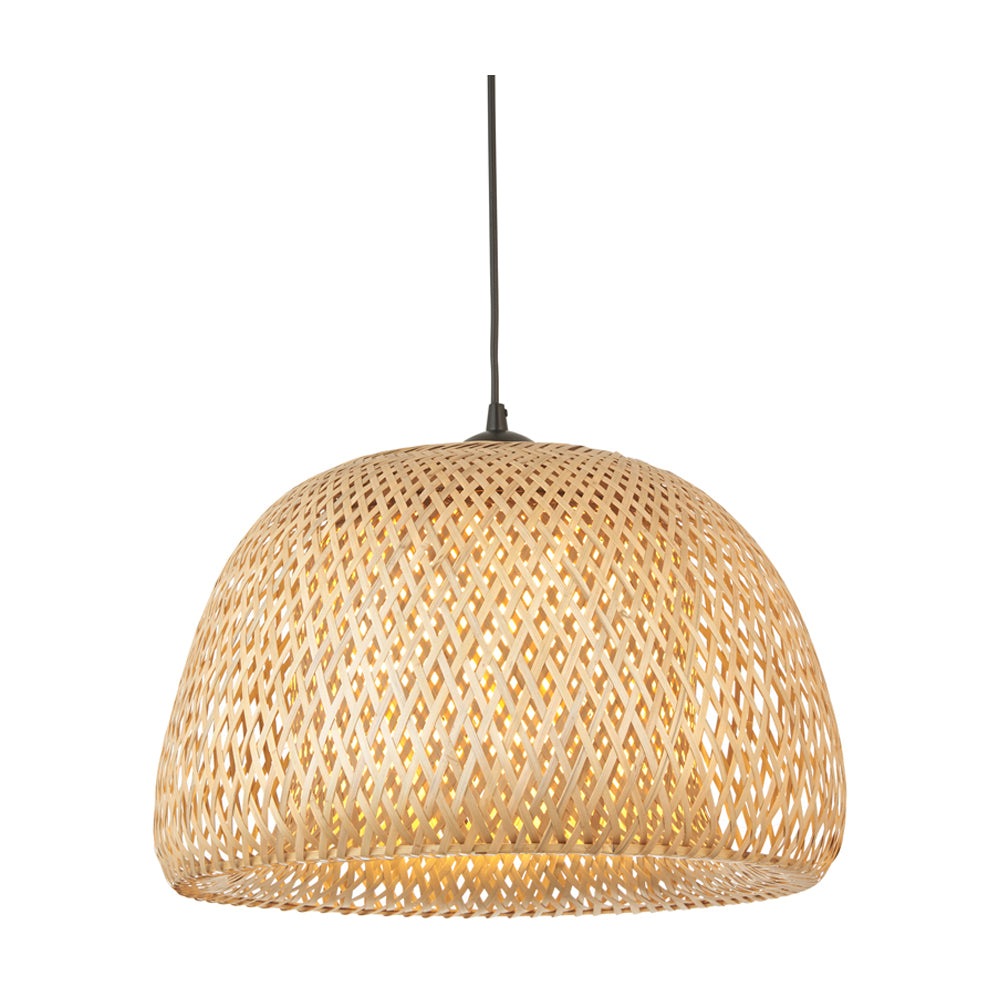 Gallery Interiors Bayley 1 Dome Pendant Light in Natural