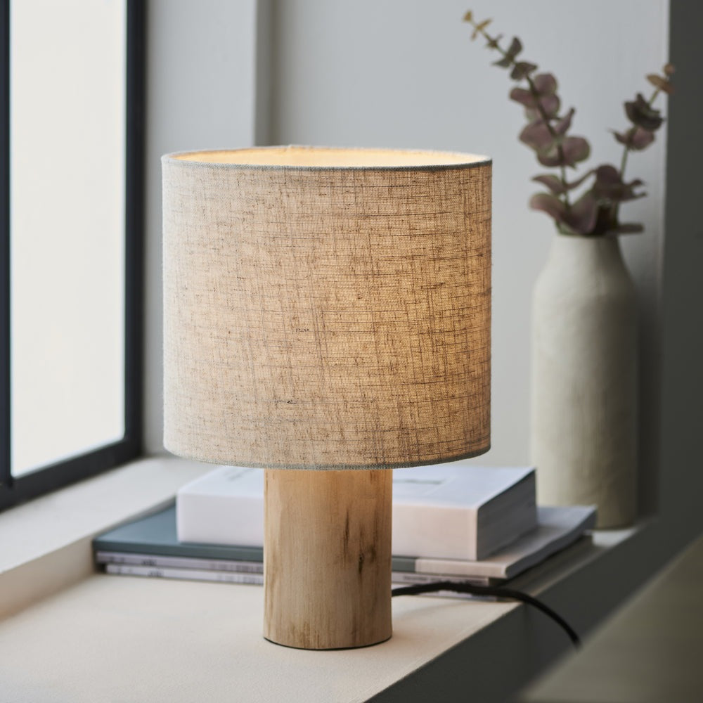 Product photograph of Gallery Interiors Derby Table Lamp In Natural from Olivia's.