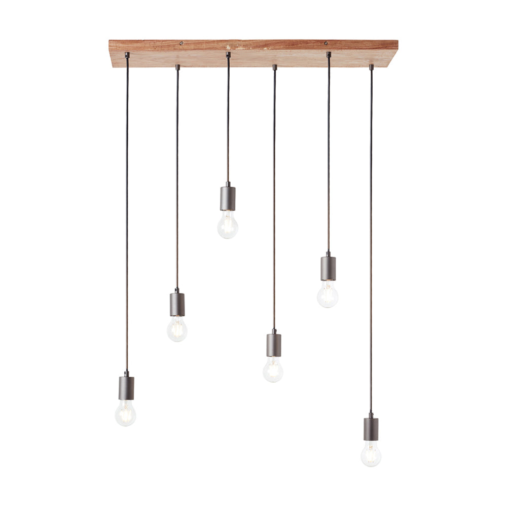 Product photograph of Gallery Interiors Stella 6 Pendant Light In Natural Black from Olivia's