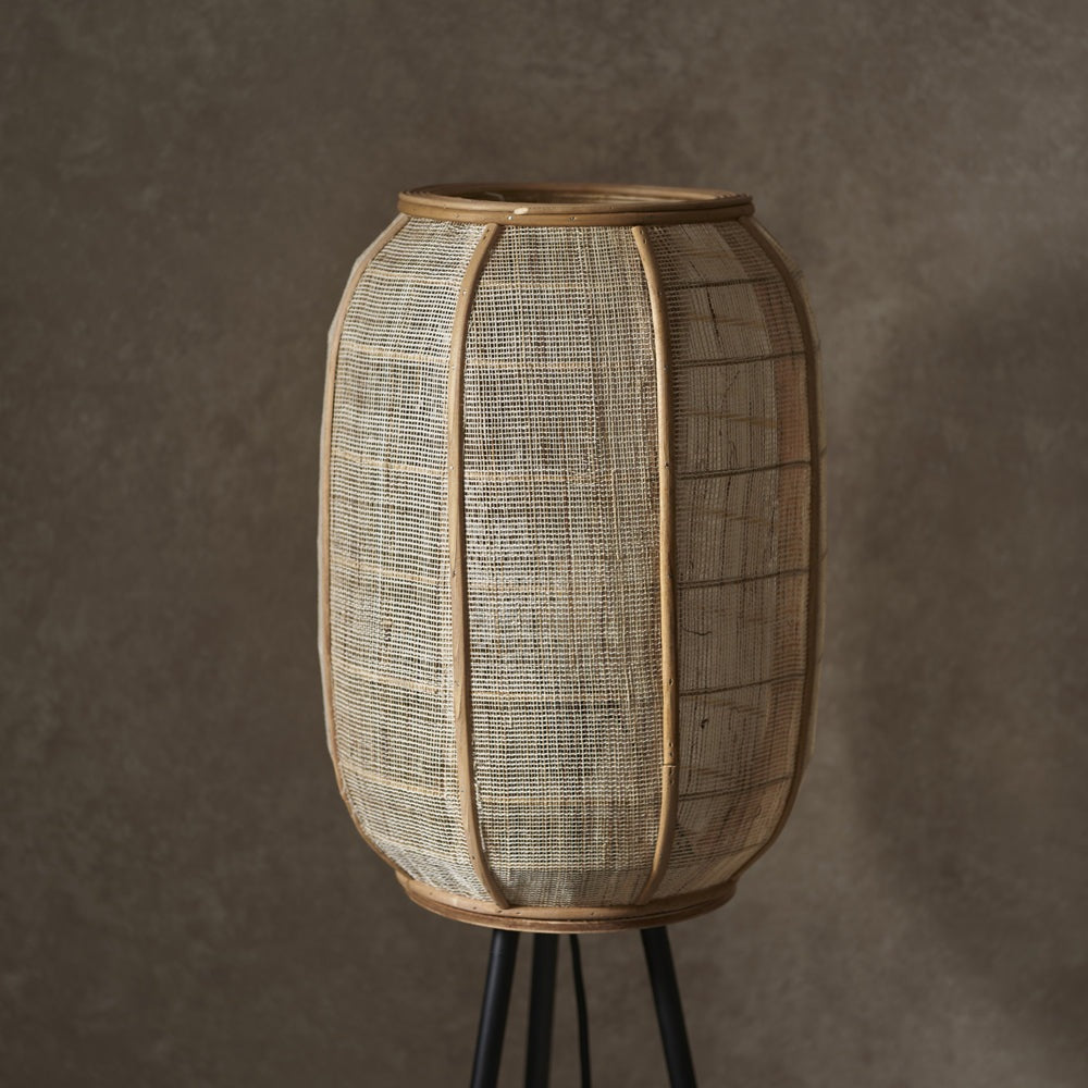 Product photograph of Gallery Interiors Zane Floor Lamp In Natural Black from Olivia's.