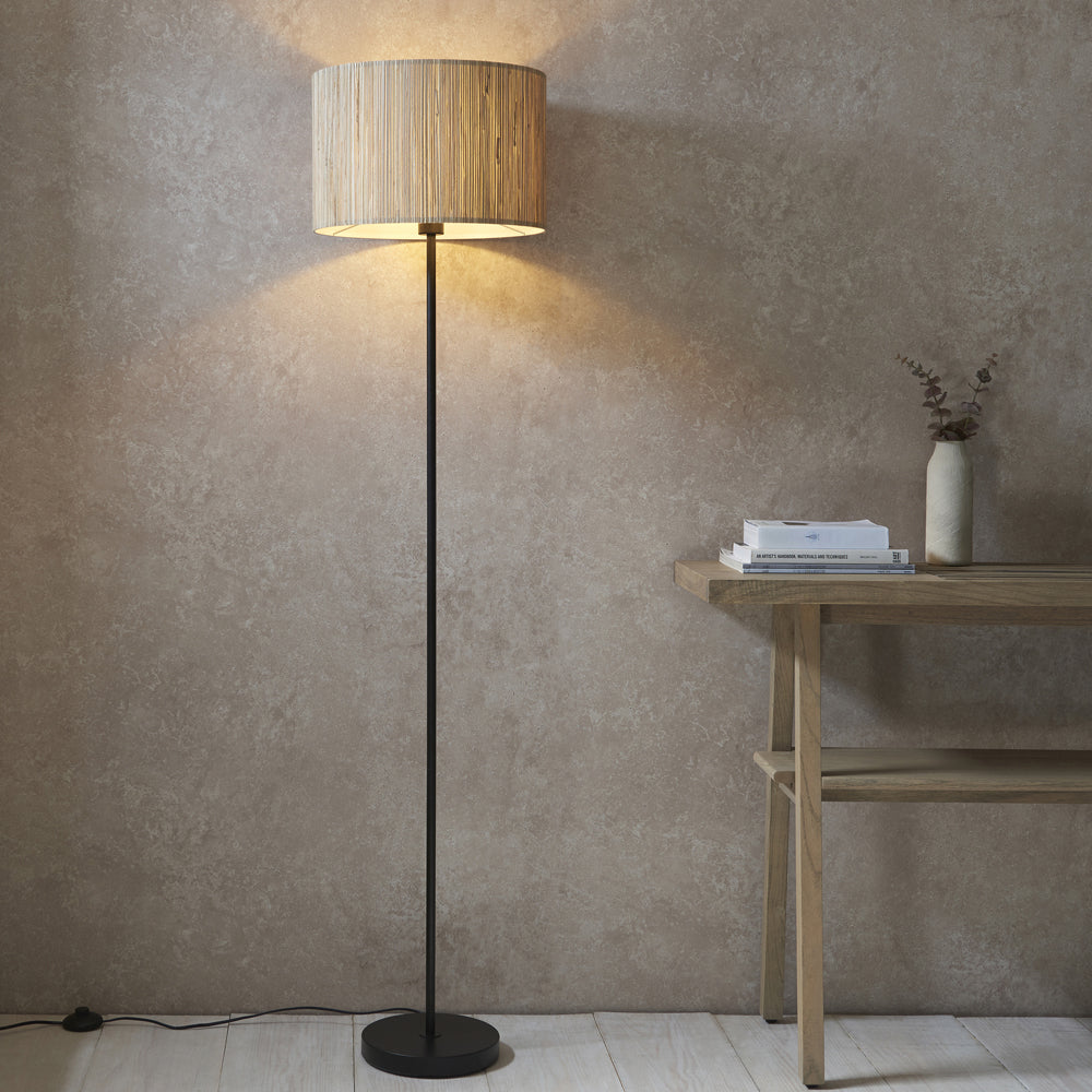 Product photograph of Gallery Interiors Shoreline Floor Lamp In Natural from Olivia's.