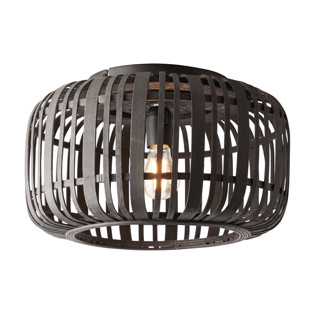 Product photograph of Gallery Interiors Martha Ceiling Light In Dark Bamboo from Olivia's