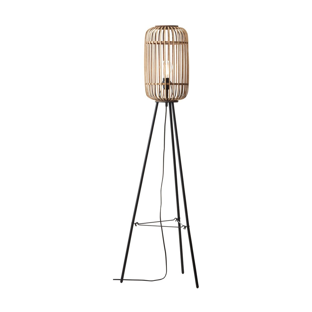 Product photograph of Gallery Interiors Martha Floor Lamp In Lamp Natural Bamboo from Olivia's