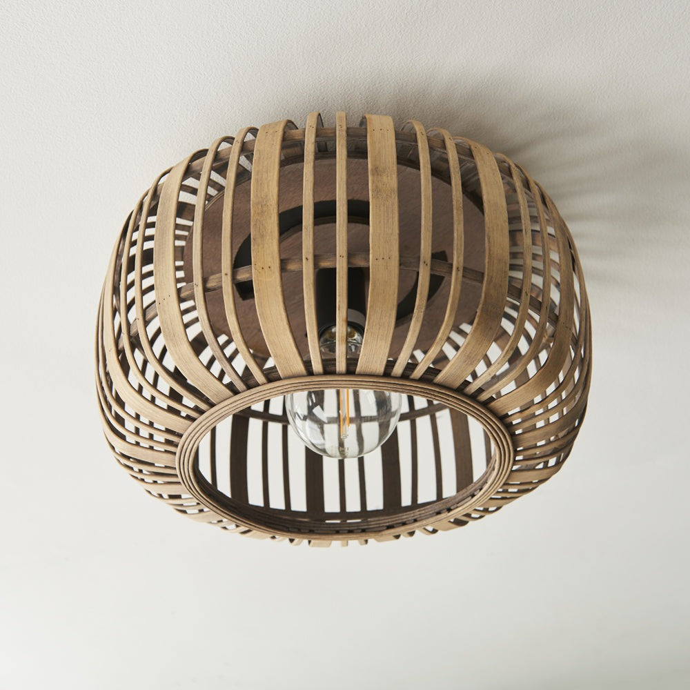 Product photograph of Gallery Interiors Martha Ceiling Light In Light Natural Bamboo from Olivia's.