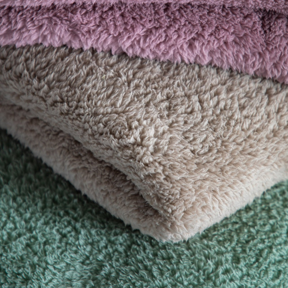 Product photograph of Gallery Interiors Fluffy Fleece Throw In Taupe from Olivia's.