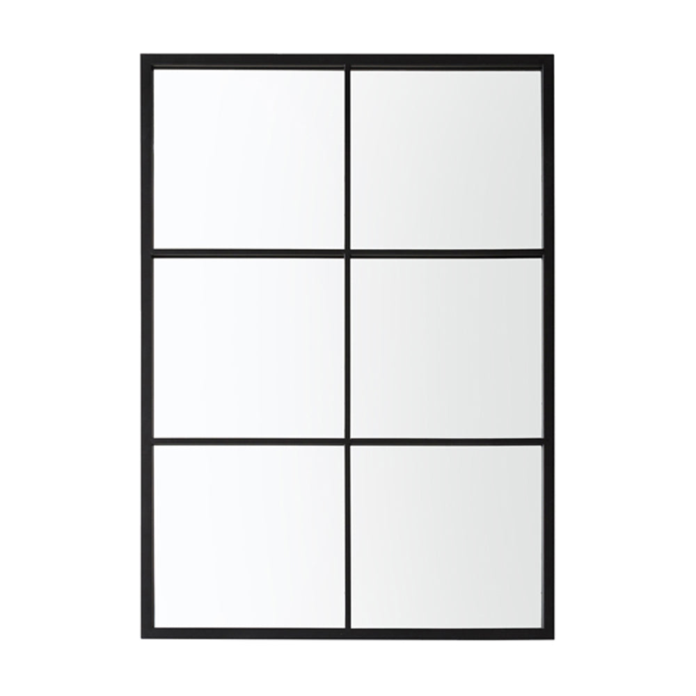 Product photograph of Gallery Interiors Knowles Outdoor Mirror In Black from Olivia's