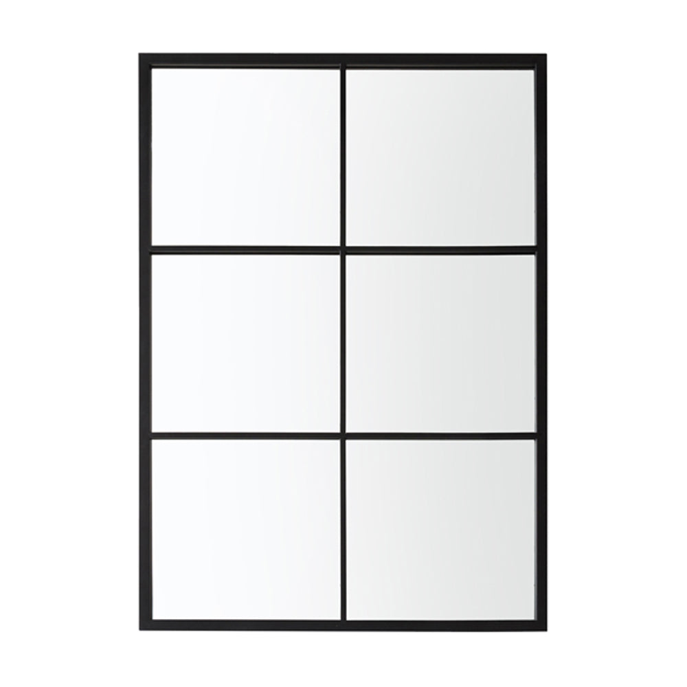 Gallery Interiors Knowles Outdoor Mirror In Black