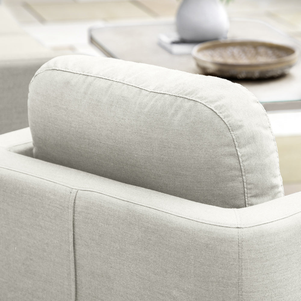 Product photograph of Gallery Interiors Anika Garden 5 Seater Lounge Set In Linen from Olivia's.