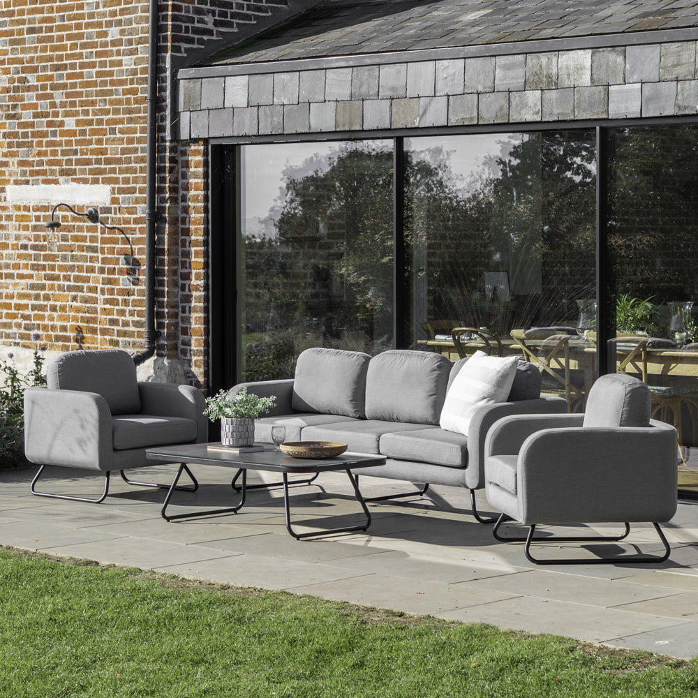 Product photograph of Gallery Interiors Anika Garden 5 Seater Lounge Set In Slate from Olivia's.