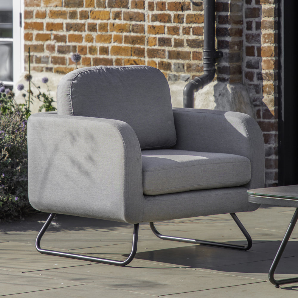 Product photograph of Gallery Interiors Anika Garden 5 Seater Lounge Set In Slate from Olivia's.