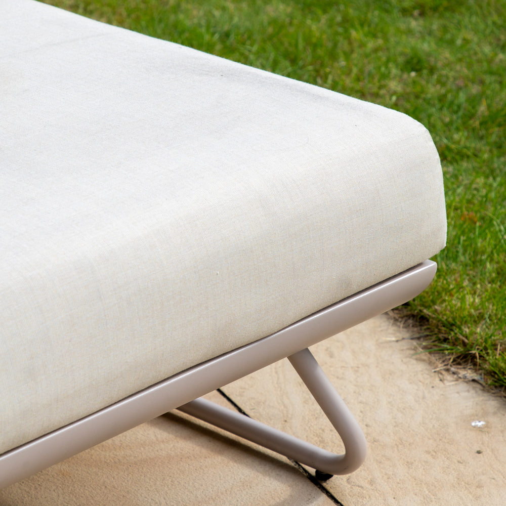 Product photograph of Gallery Interiors Anika Sunlounger In Linen from Olivia's.