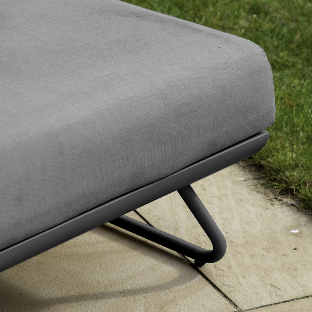 Product photograph of Gallery Interiors Anika Sunlounger In Slate from Olivia's.