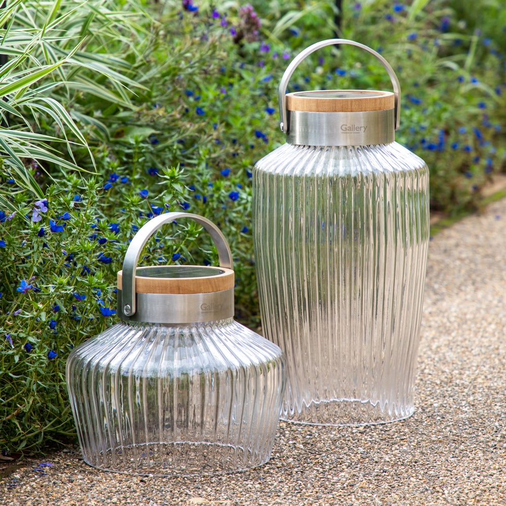 Product photograph of Gallery Interiors Mitzi Outdoor Led Solar Lantern Small from Olivia's.