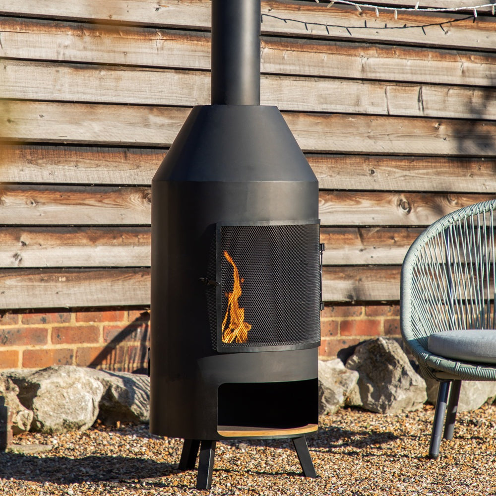Product photograph of Gallery Interiors Firefly Chiminea With Pizza Oven from Olivia's.