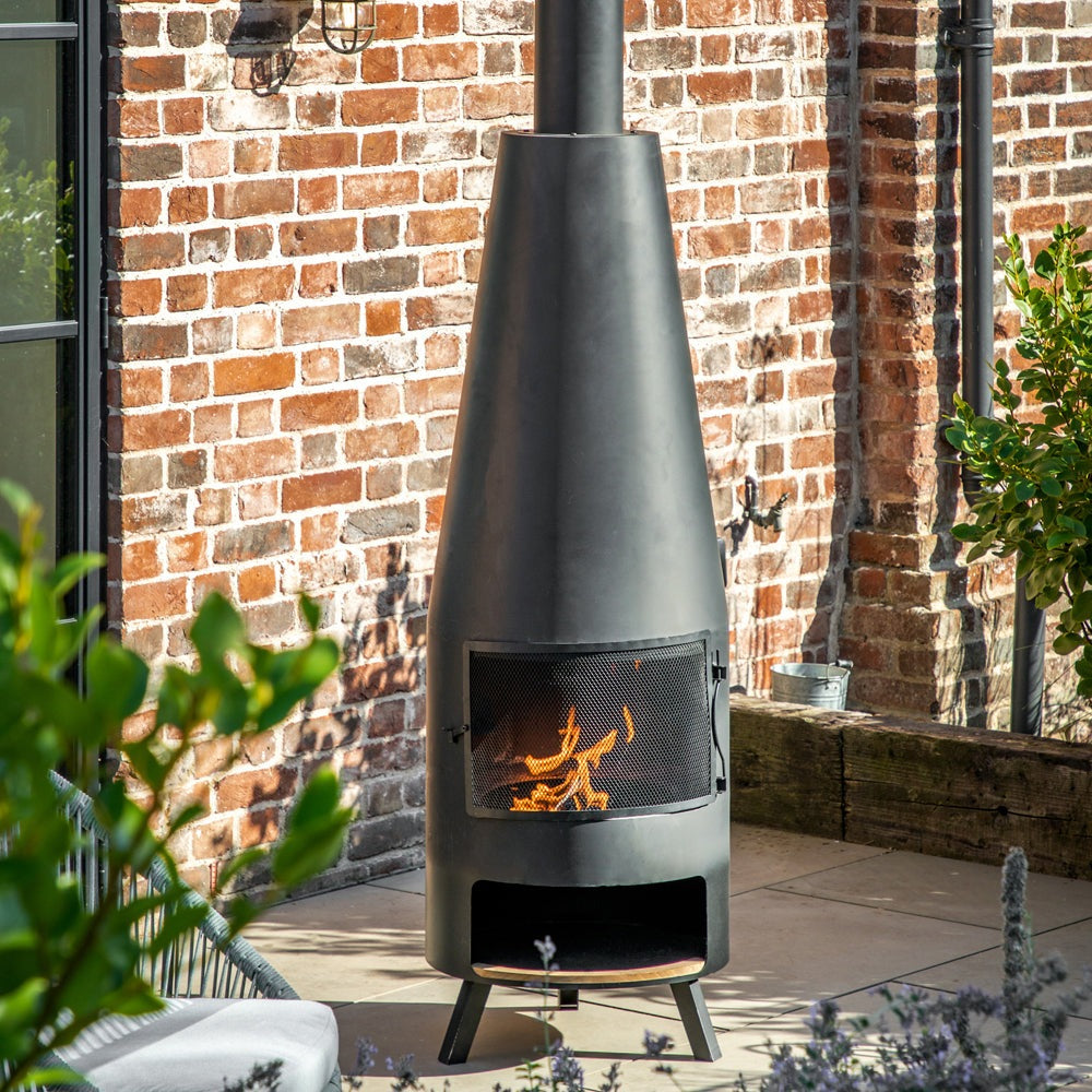 Product photograph of Gallery Interiors Fendi Chiminea With Pizza Oven from Olivia's.