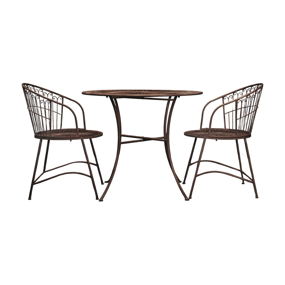 Product photograph of Gallery Interiors Scaro Outdoor 2 Seater Bistro Set In Noir from Olivia's