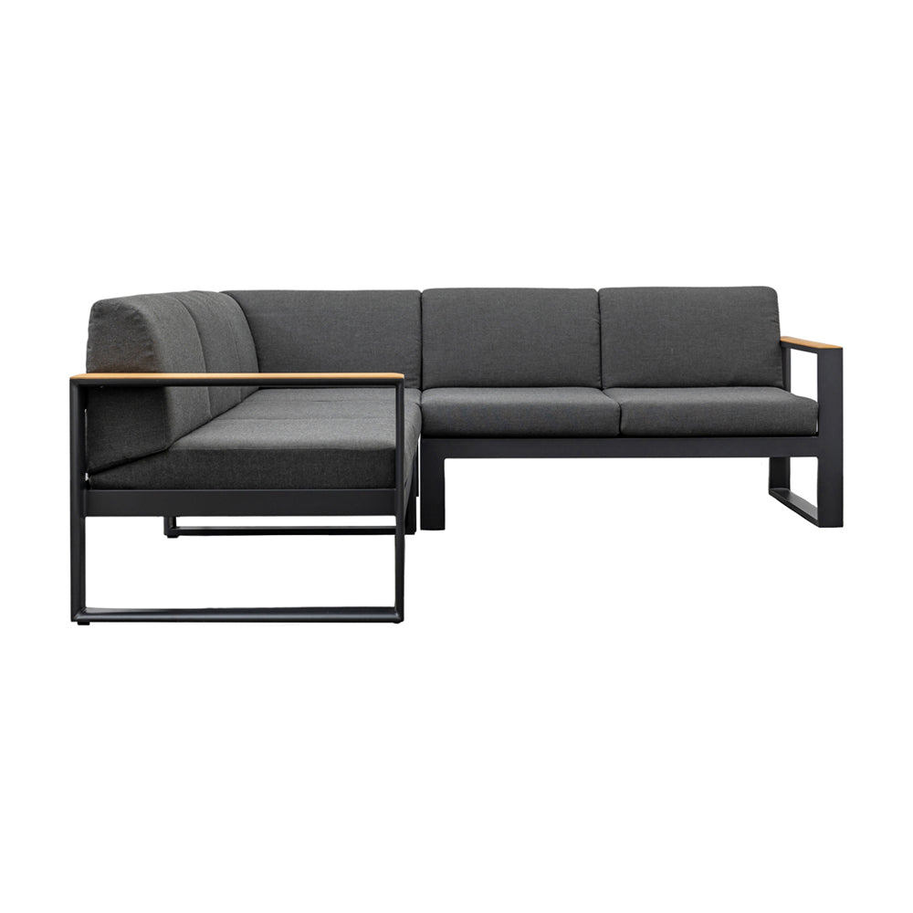 Product photograph of Gallery Interiors Abigail Outdoor Corner Sofa In Charcoal from Olivia's