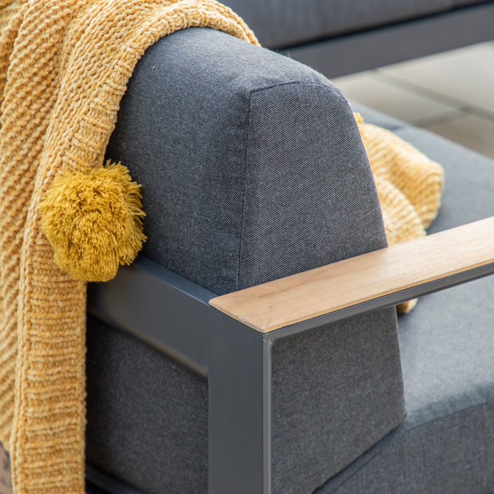 Product photograph of Gallery Interiors Abigail Outdoor Corner Sofa In Charcoal from Olivia's.