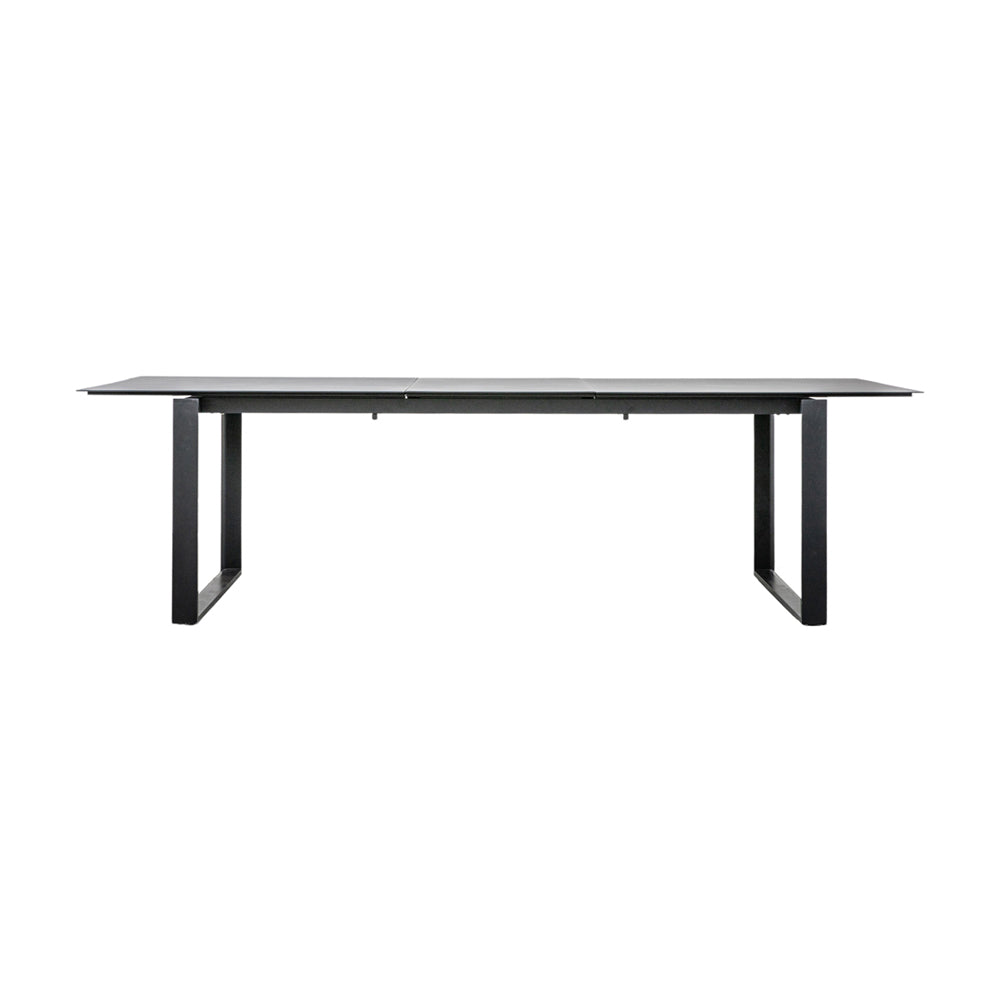 Product photograph of Gallery Interiors Bolt Outdoor Extending Dining Table In Charcoal from Olivia's
