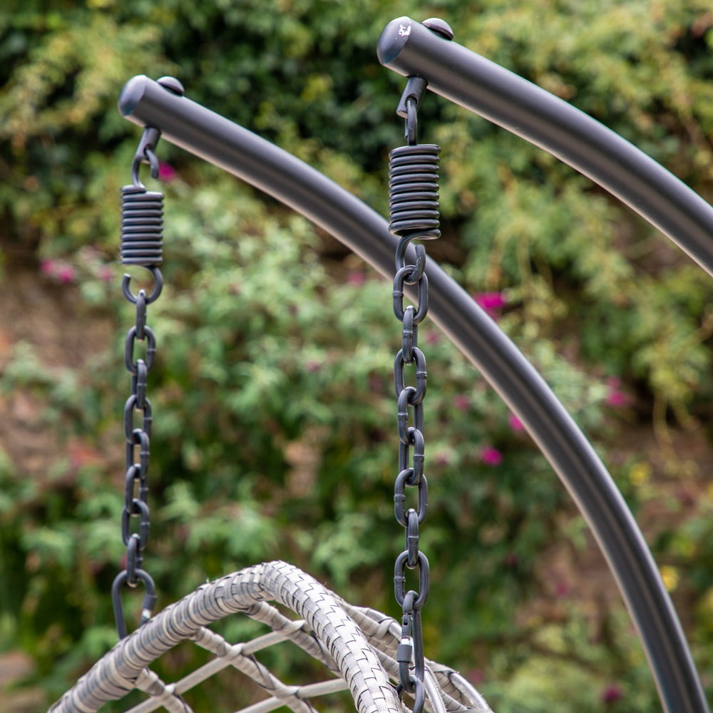 Product photograph of Gallery Interiors Ada Outdoor 2 Seater Hanging Chair In Natural from Olivia's.