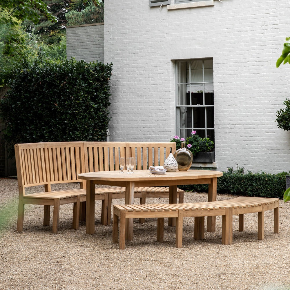 Product photograph of Gallery Interiors Champy Outdoor Dining Table In Natural from Olivia's.