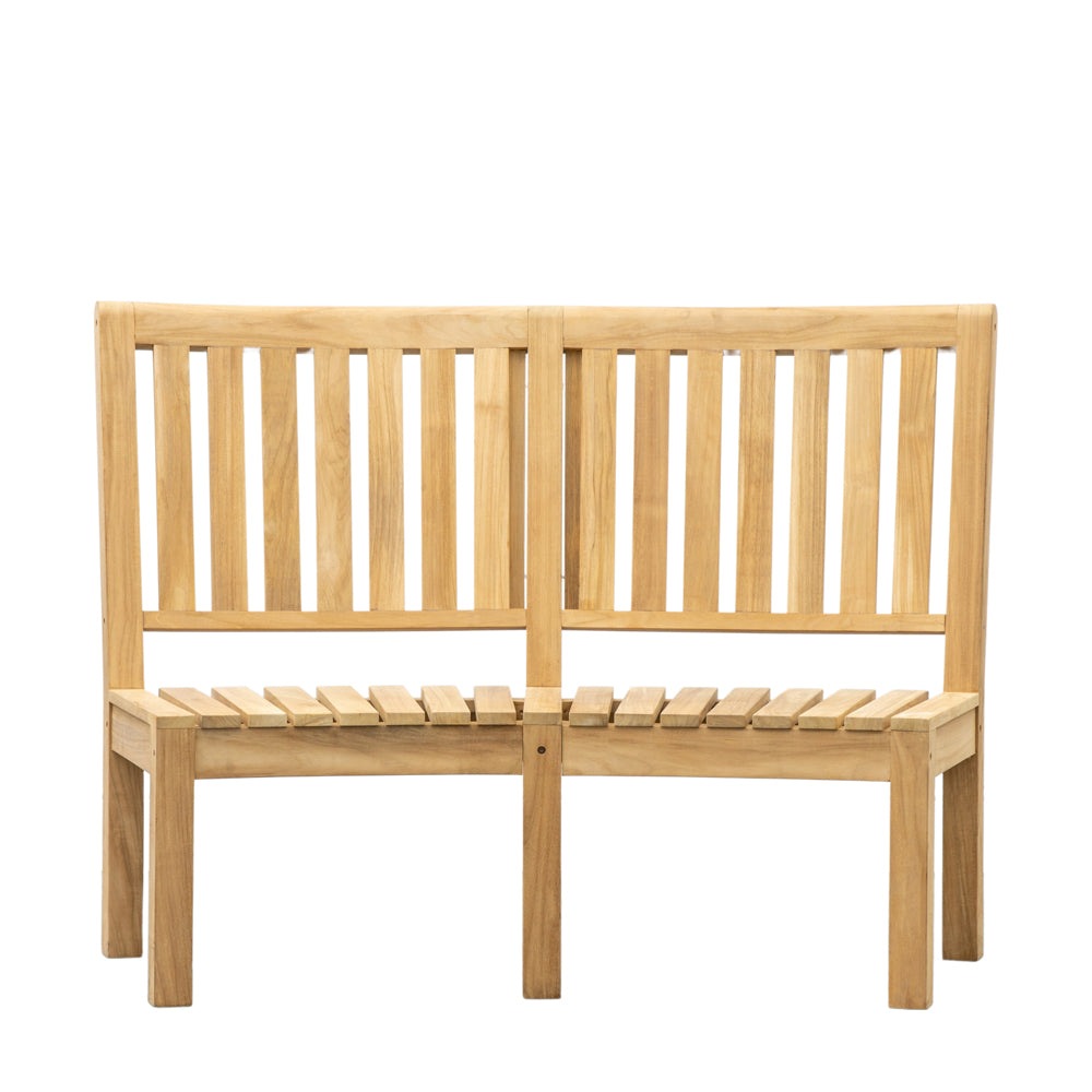 Product photograph of Gallery Interiors Champy Outdoor Tall Back Bench In Natural from Olivia's