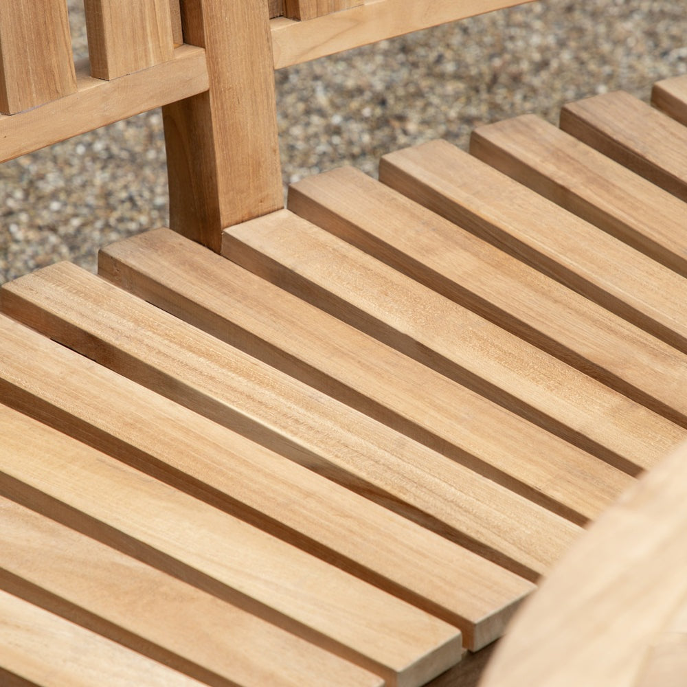 Product photograph of Gallery Interiors Champy Outdoor Tall Back Bench In Natural from Olivia's.