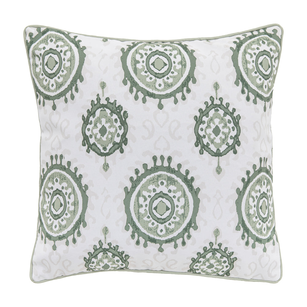 Gallery Interiors Abroath Cushion Cover In Sage