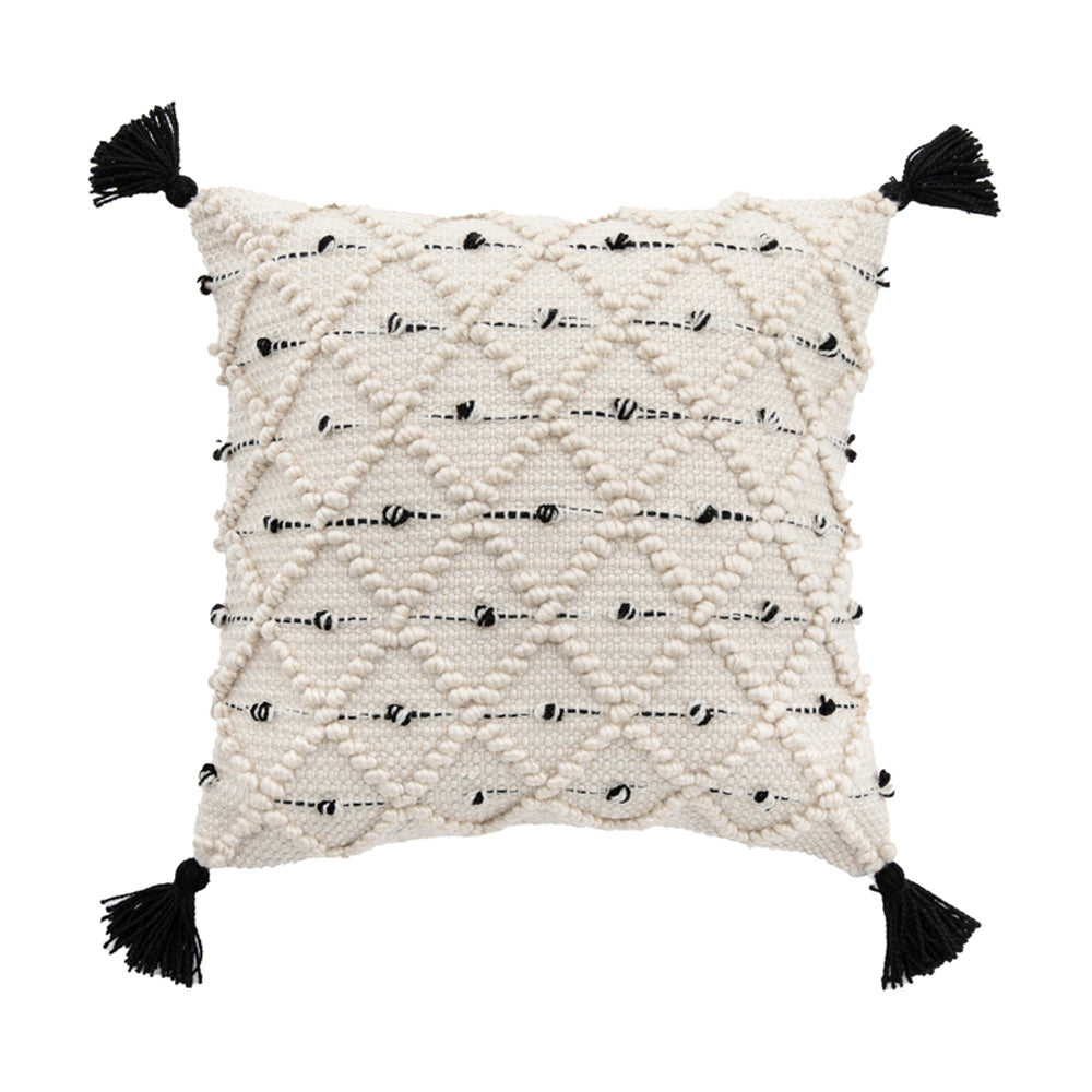 Gallery Interiors Tilda Cushion Cover In Natural Black