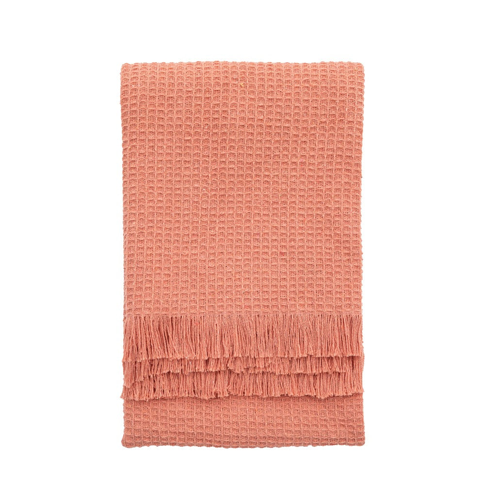 Product photograph of Gallery Interiors Arki Waffle Throw In Blush from Olivia's