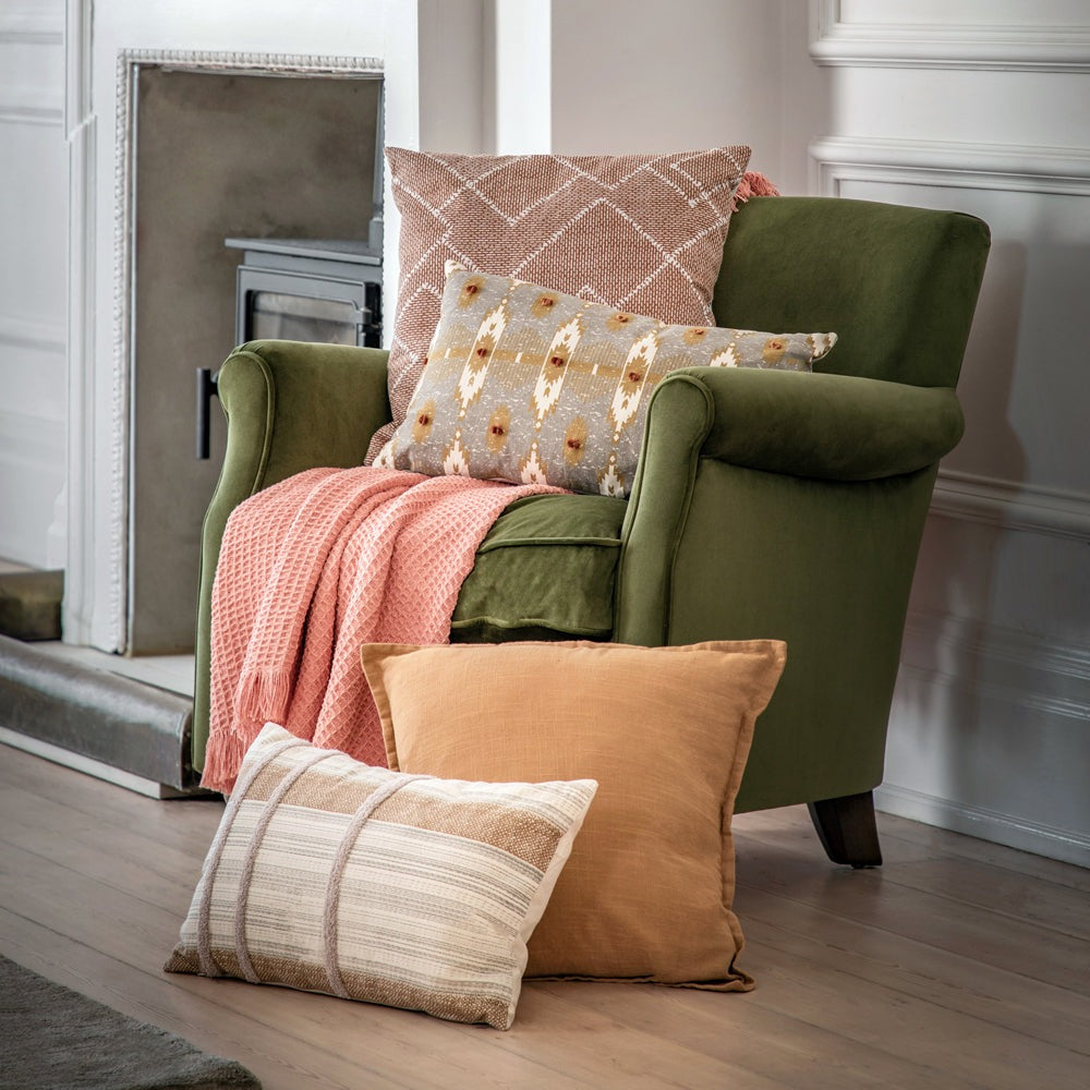 Gallery Interiors Arki Waffle Throw in Blush