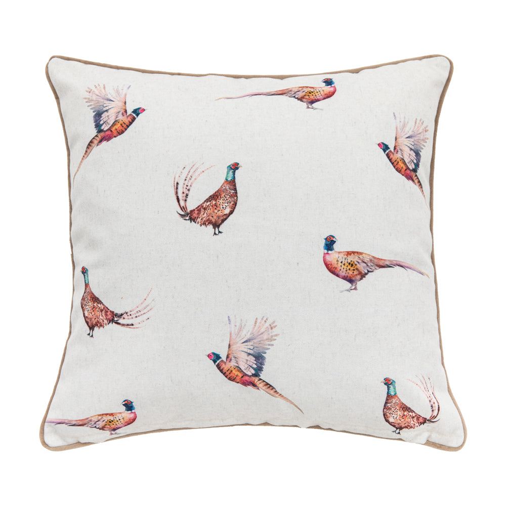 Product photograph of Gallery Interiors Watercolour Kilburn Pheasant Cushion Cover from Olivia's