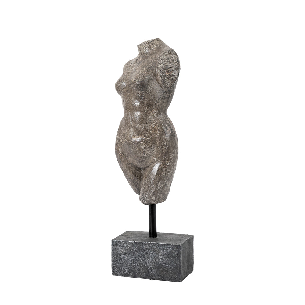 Product photograph of Gallery Interiors Feminine Sculpture In Grey from Olivia's.