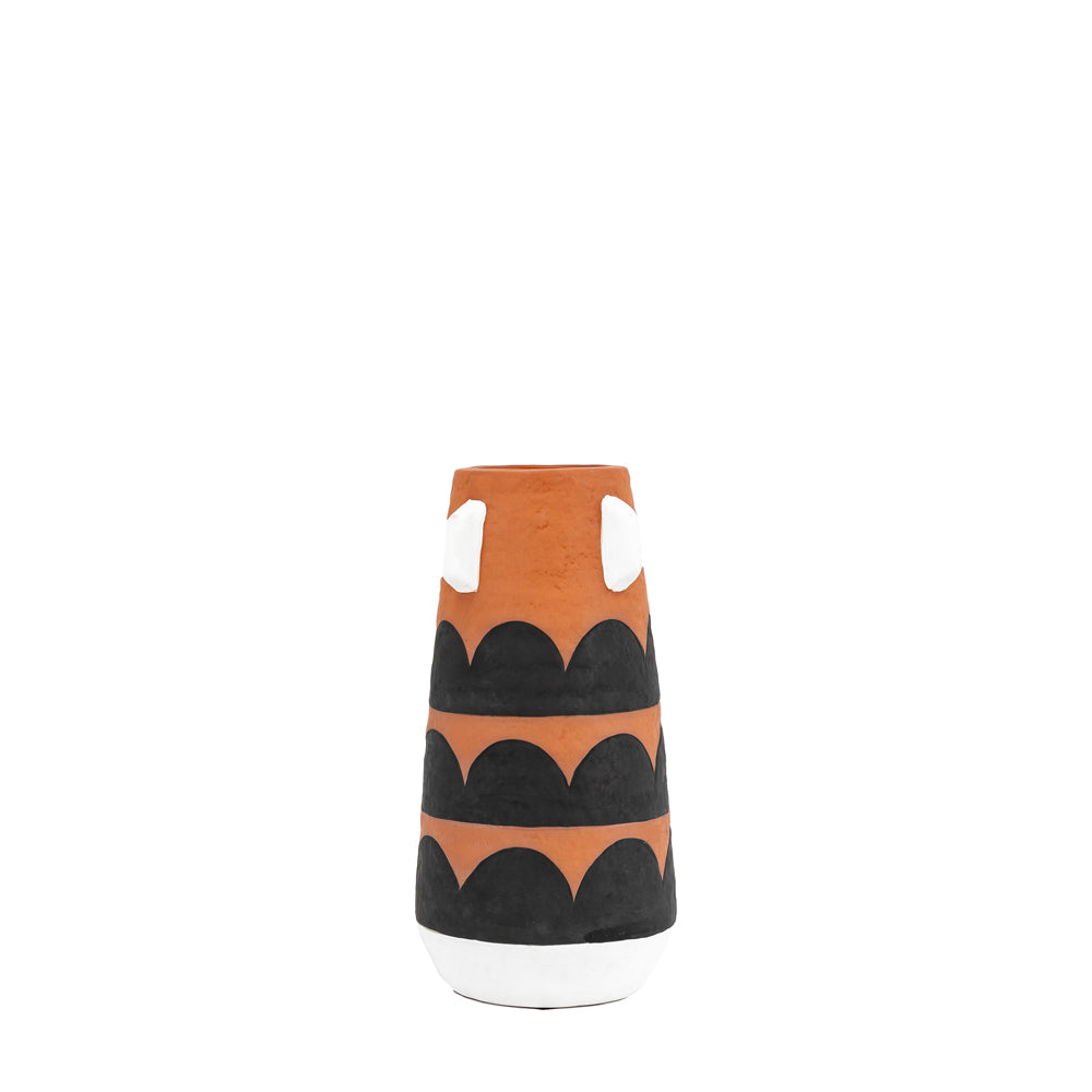 Product photograph of Gallery Interiors Farley Vase In Multicolour Medium from Olivia's