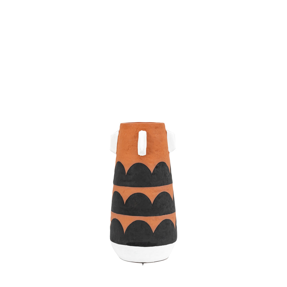 Product photograph of Gallery Interiors Farley Vase In Multicolour Small from Olivia's.