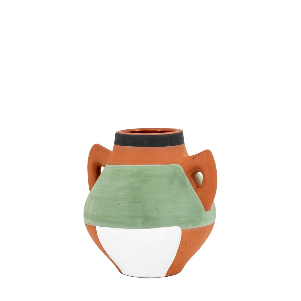 Product photograph of Gallery Interiors Farley Pot In Multicolour from Olivia's.