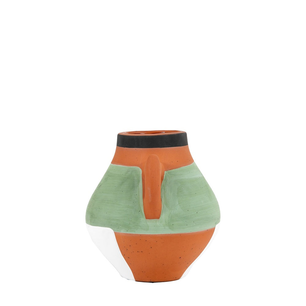 Product photograph of Gallery Interiors Farley Pot In Multicolour from Olivia's.