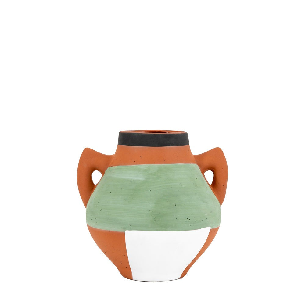 Product photograph of Gallery Interiors Farley Pot In Multicolour from Olivia's.