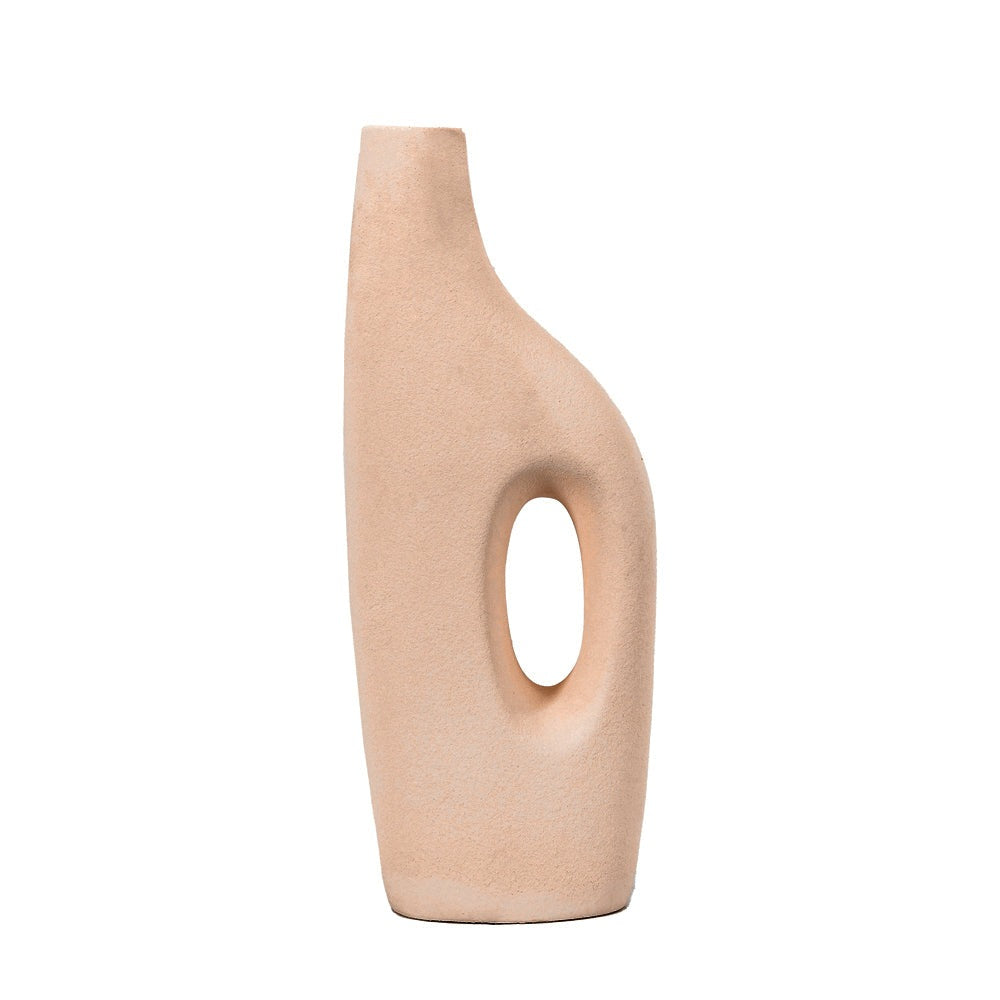 Product photograph of Gallery Interiors Delia Vase In Sand from Olivia's