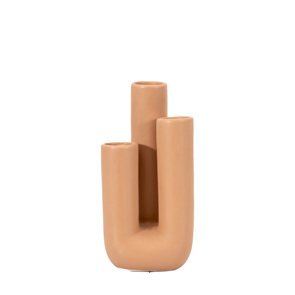 Gallery Interiors Freya 3 Stem Vase In Sand Large