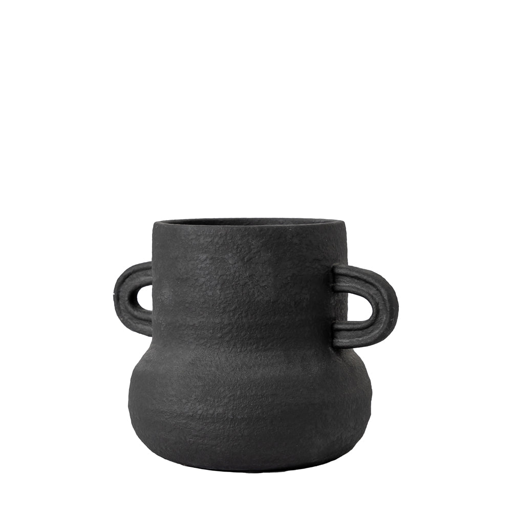 Product photograph of Gallery Interiors Gorka Vase In Black Large from Olivia's.