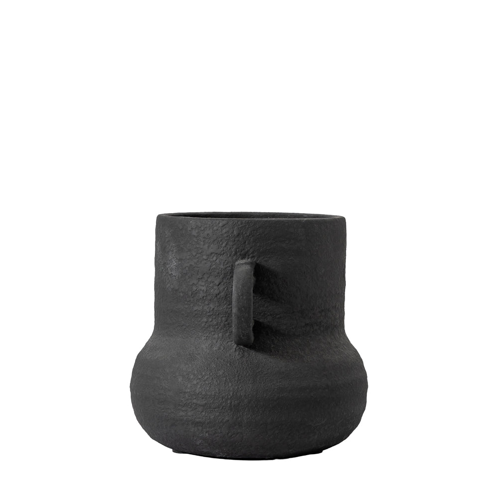 Product photograph of Gallery Interiors Gorka Vase In Black Large from Olivia's.